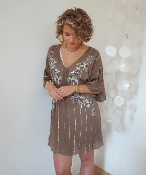 Alternative view of Short Dress Diva Florina Taupe