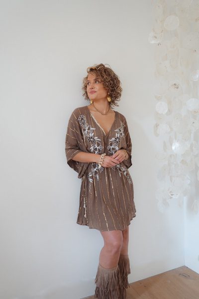 Short Dress Diva Florina Taupe
