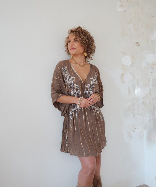 Short Dress Diva Florina Taupe