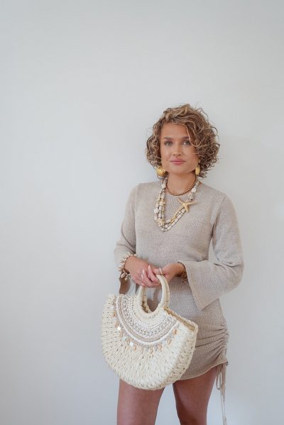 Moost & The Muse Yulia Knitted Dress Light Beige
