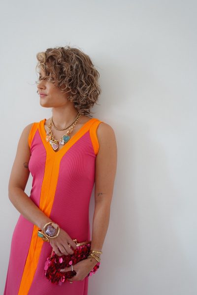 Lori Dress Fuchsia Orange - Afbeelding 6