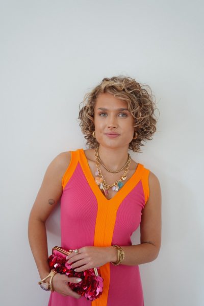 Lori Dress Fuchsia Orange - Afbeelding 4
