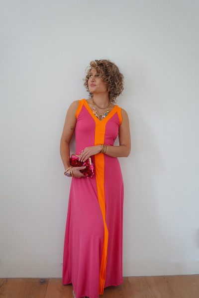Lori Dress Fuchsia Orange - Afbeelding 7
