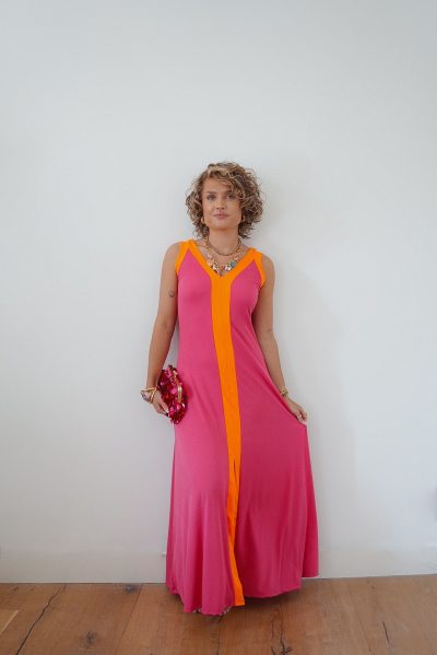 Lori Dress Fuchsia Orange - Afbeelding 2
