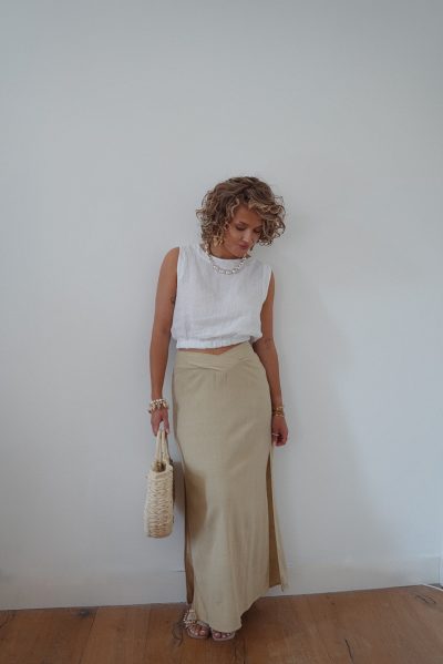 Top Polly Linen White - Afbeelding 4