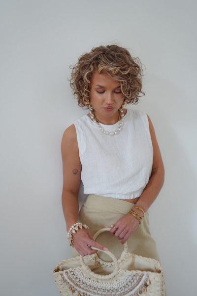 Top Polly Linen White - Afbeelding 6