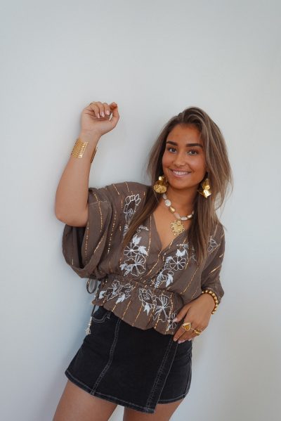 Top Emilia Florina Taupe - Afbeelding 3