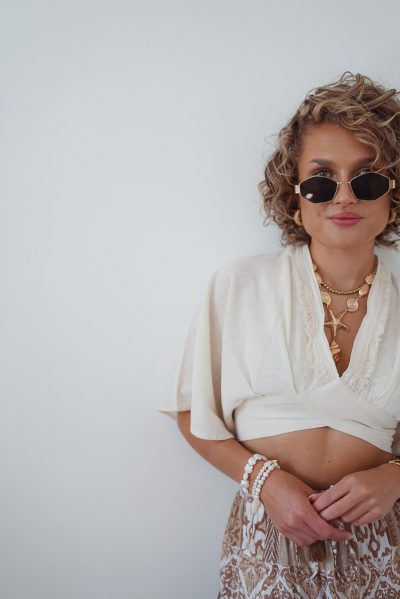Crop Top Lio Ecru - Afbeelding 3