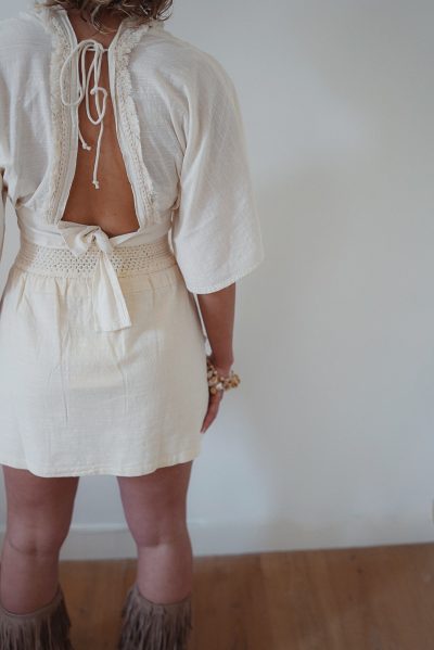 Crop Top Lio Ecru - Afbeelding 7