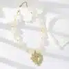 Heart Necklace Creme