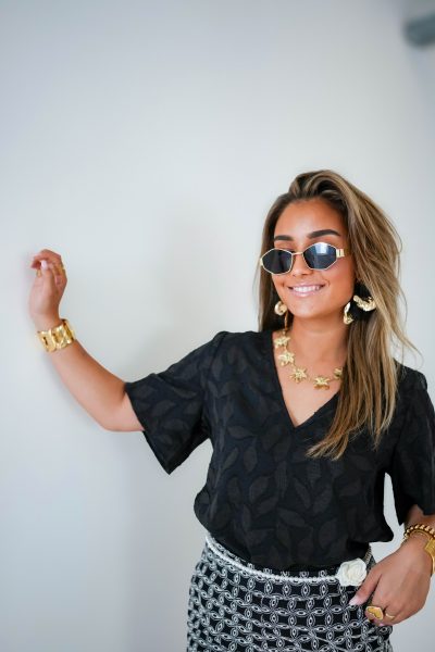 Lofty Manner Blouse Rosa Black - Afbeelding 2