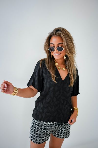 Lofty Manner Blouse Rosa Black - Afbeelding 4