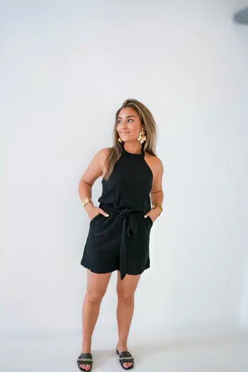 Alternative view of Lofty Manner Playsuit Alisi Black