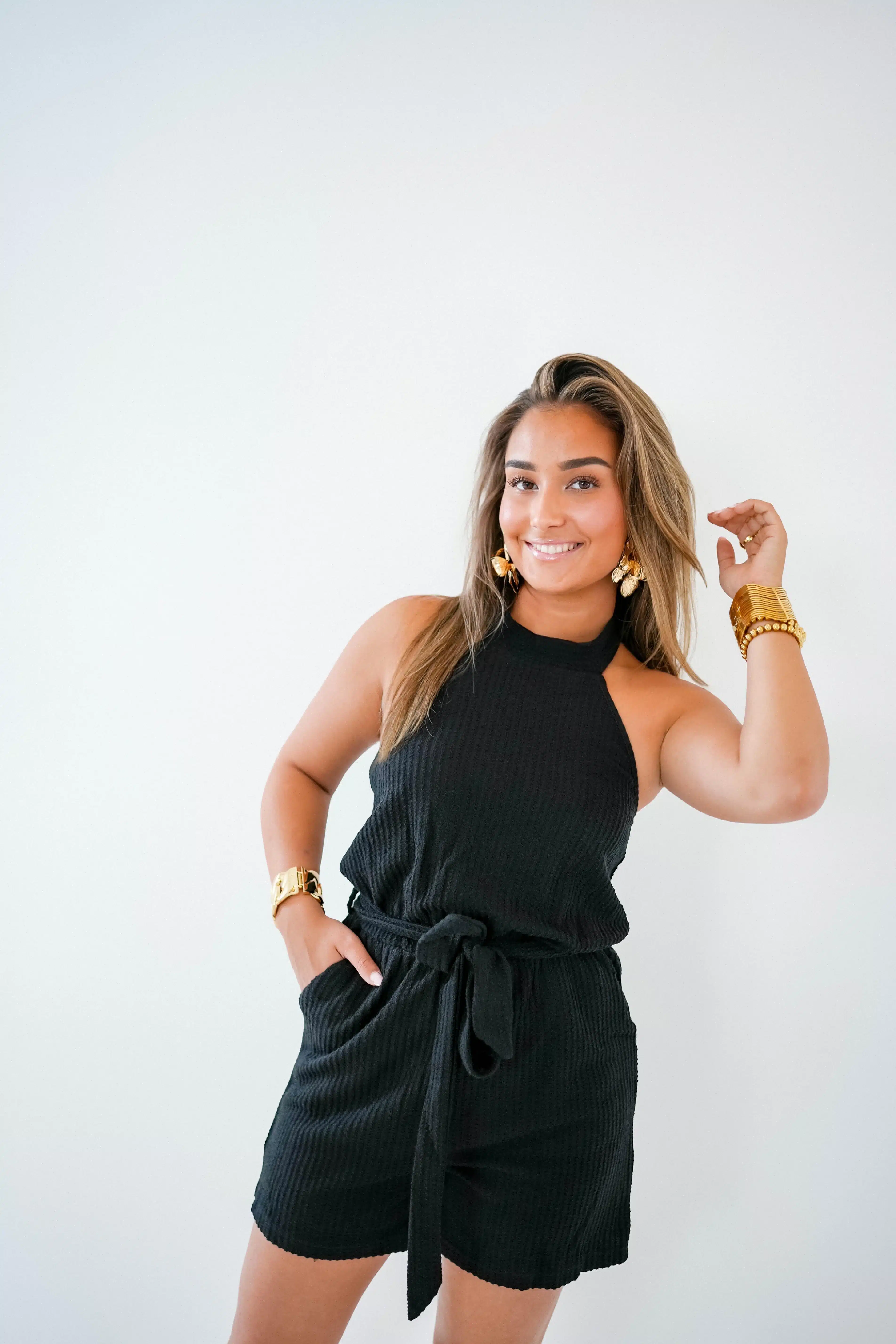 Lofty Manner Playsuit Alisi Black