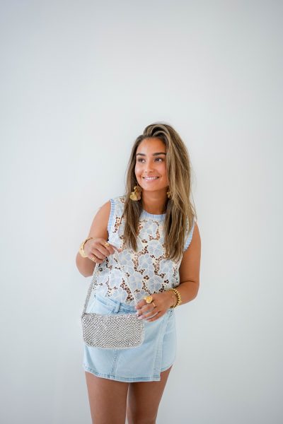 Ella Embroidery Top Blue - Afbeelding 7