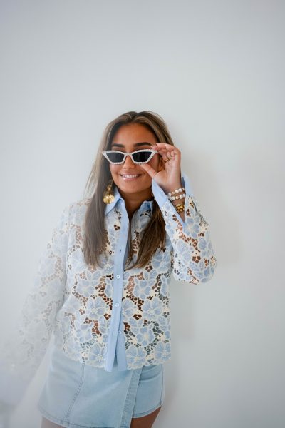 Lenne Embroidery Blouse Blue