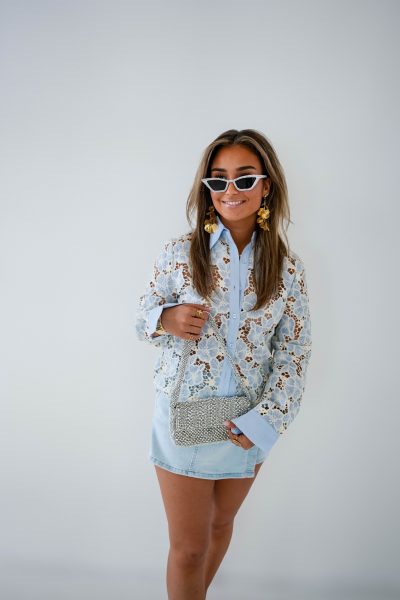 Lenne Embroidery Blouse Blue - Afbeelding 4