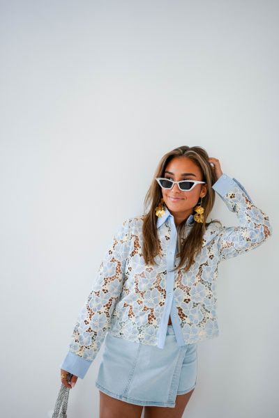 Lenne Embroidery Blouse Blue - Afbeelding 5