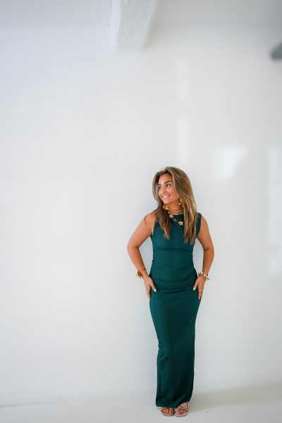 Daisy Dress Smaragd - Afbeelding 3
