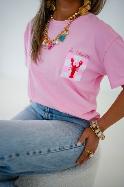 Lobster Shirt Pink - Afbeelding 4
