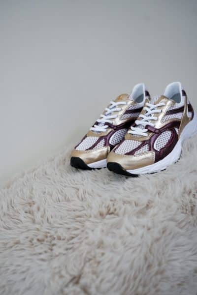 Babouche Novy Sneakers Gold Bordeaux - Afbeelding 2