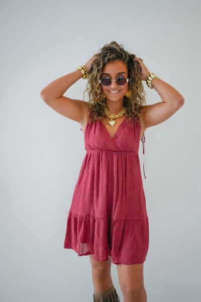 Yuna Dress Wine - Afbeelding 4
