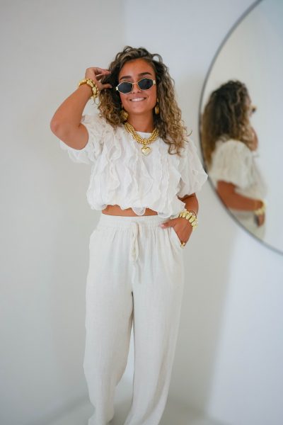 Jenna Linnen Pants Beige - Afbeelding 2