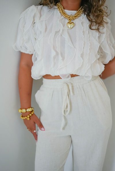 Jenna Linnen Pants Beige - Afbeelding 7