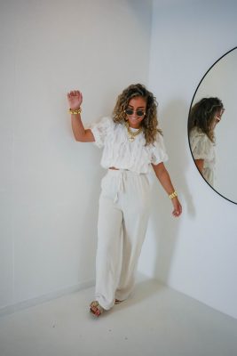 Jenna Linnen Pants Beige