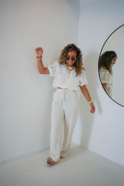 Jenna Linnen Pants Beige