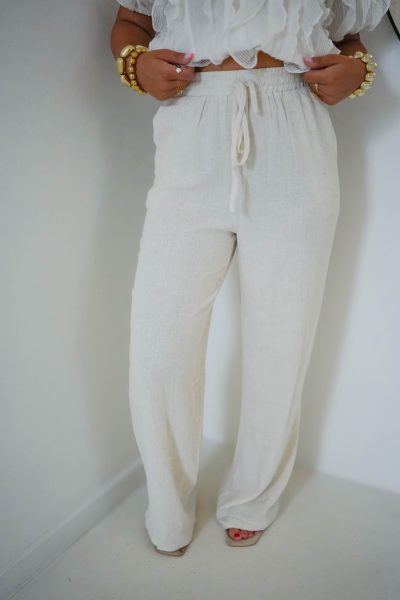 Jenna Linnen Pants Beige - Afbeelding 3