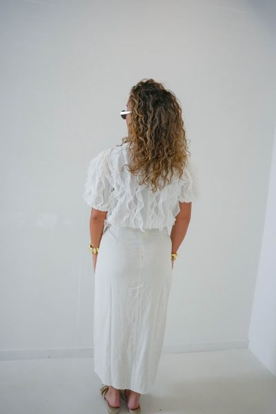 Wilke Wrap Skirt Beige - Afbeelding 3