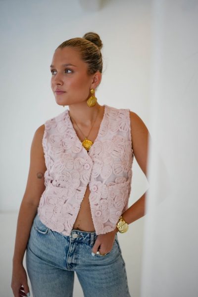 Feye Flower Gilet Pink