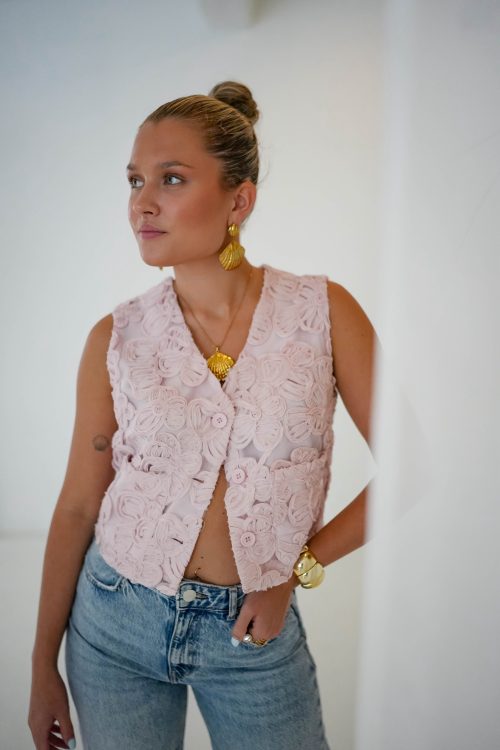 Feye Flower Gilet Pink