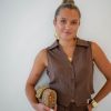 Dionne Top Linnen Brown
