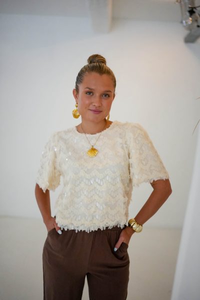 Feline Pailletten Top