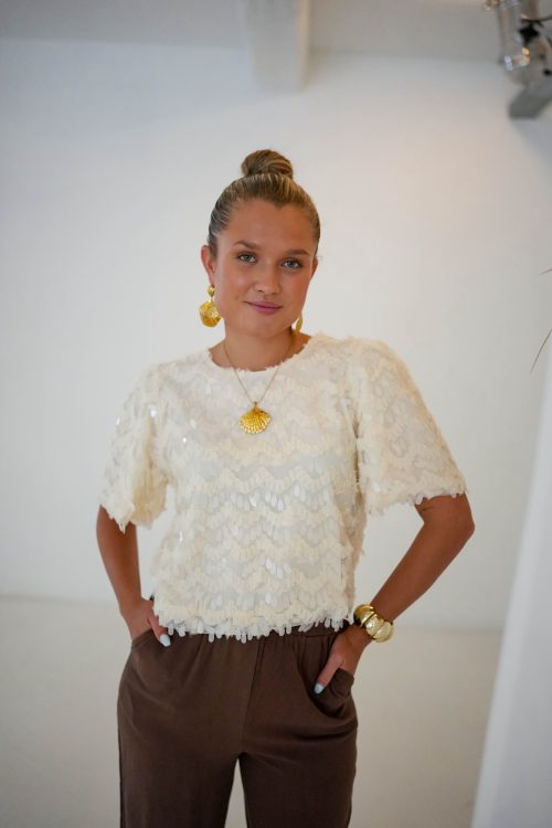 Feline Pailletten Top
