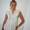 Fifi Embroidery Top Beige