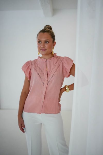 Louise Top Old Pink - Afbeelding 2