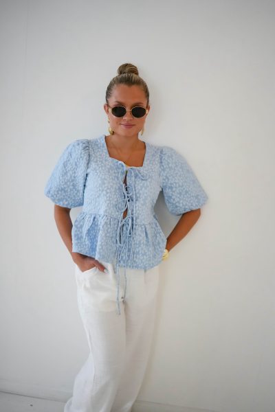 Yessie Top Light Blue - Afbeelding 3
