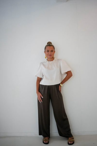 Yeda Satin Pants Brown - Afbeelding 5