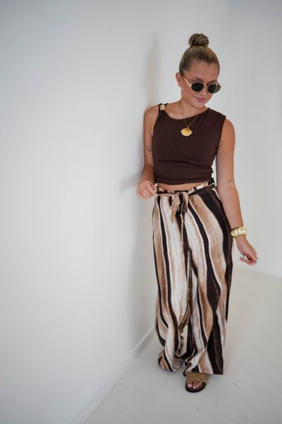 Millia Stripe Pants Choco