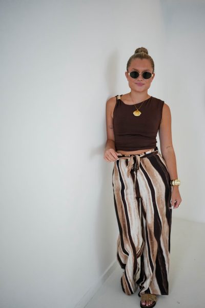 Millia Stripe Pants Choco - Afbeelding 4