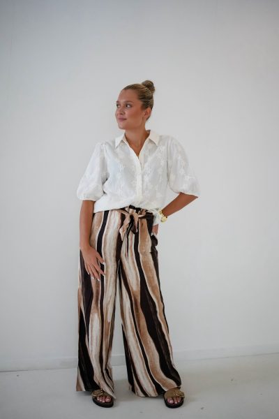 Millia Stripe Pants Choco - Afbeelding 2