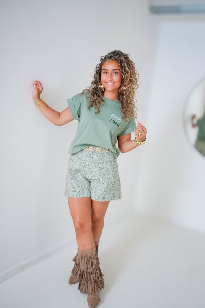 Lofty Manner T-Shirt Lilou Dark Green - Afbeelding 3