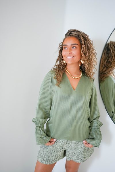 Lofty Manner Blouse Sofie Dark Green - Afbeelding 2