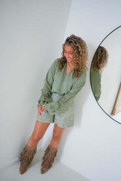 Lofty Manner Blouse Sofie Dark Green - Afbeelding 5
