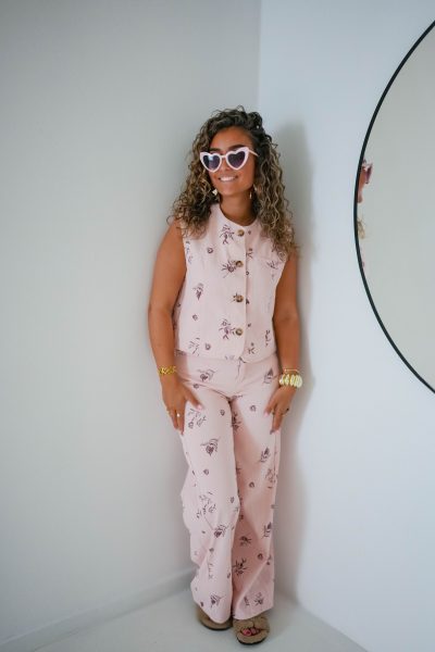 Yara Denim Gilet Pink - Afbeelding 2