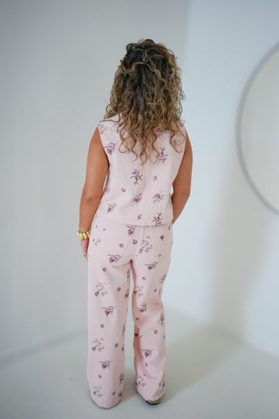 Yara Denim Gilet Pink - Afbeelding 3