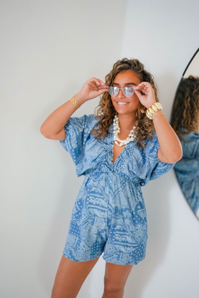 Paisley Playsuit Blue